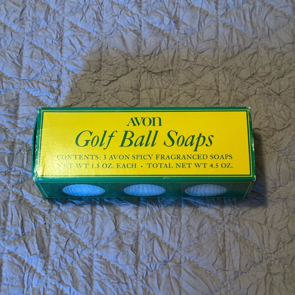 Vintage 1970s Avon Golf Ball Soaps Set NIB Golfer Gift